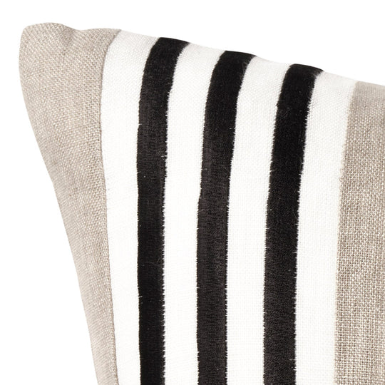 Linen Maison Stripe 30x50cm Filled Cushion Sand