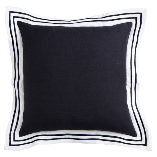 Linen Milano 50x50cm Filled Cushion Black