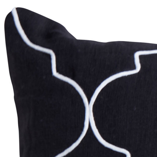 Linen Mykonos 50x50cm Filled Cushion Black