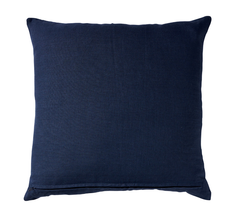 Linen Newport 50x50cm Filled Cushion Navy