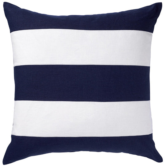 Linen Stripe 50x50cm Filled Cushion Navy