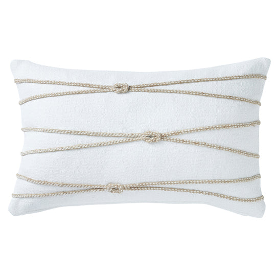 Mykonos Rope 30x50cm Filled Cushion White
