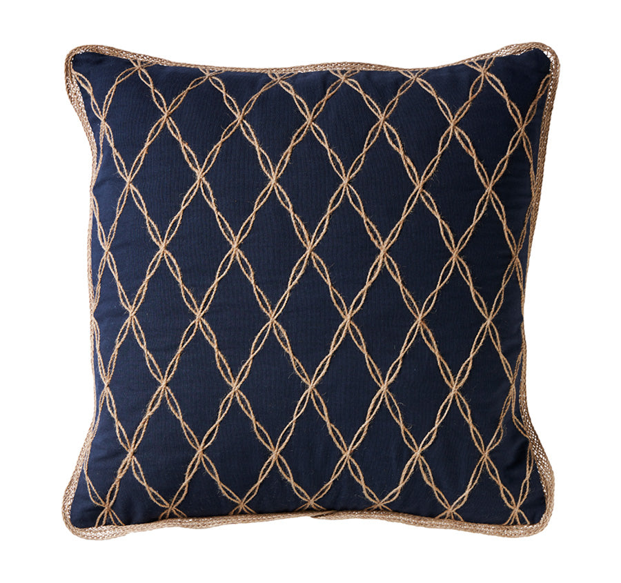 Newport Lattice 50x50cm Filled Cushion Navy