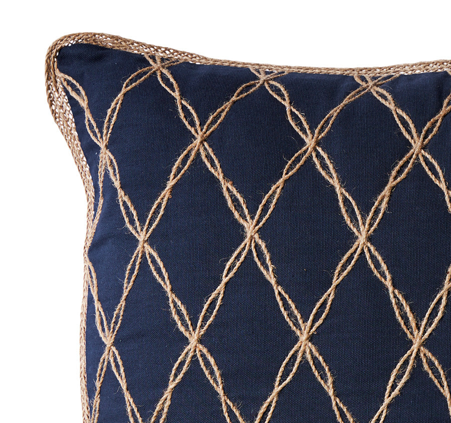 Newport Lattice 50x50cm Filled Cushion Navy