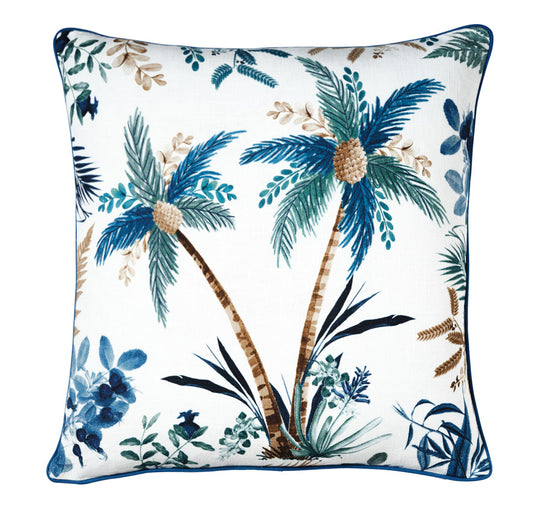 Palm Beach 55x55cm Filled Cushion Blue
