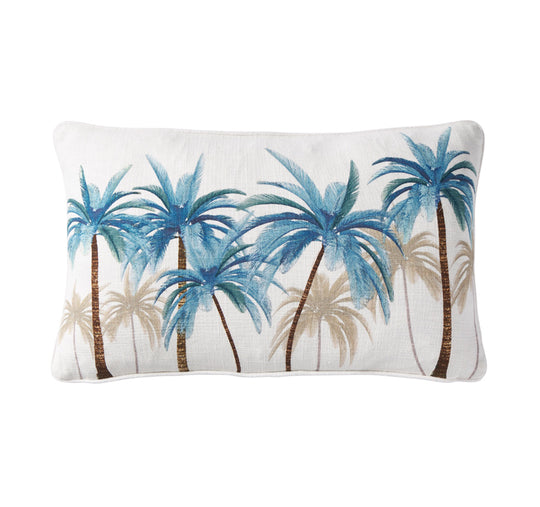 Palmy Blue 30x50cm Filled Cushion