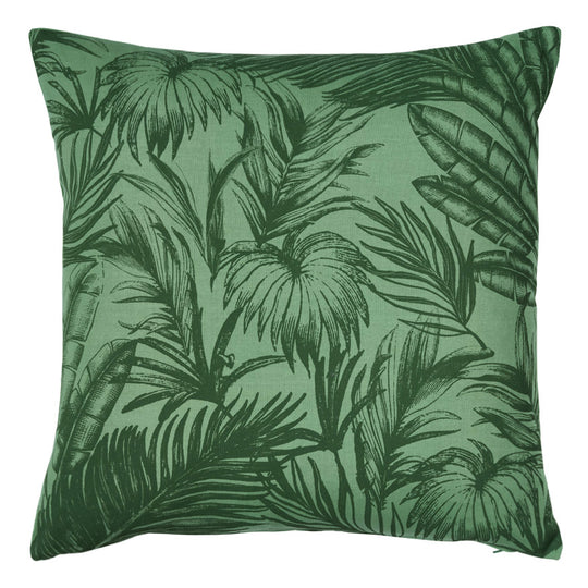 Palmy Jungle 50x50cm Filled Cushion Green