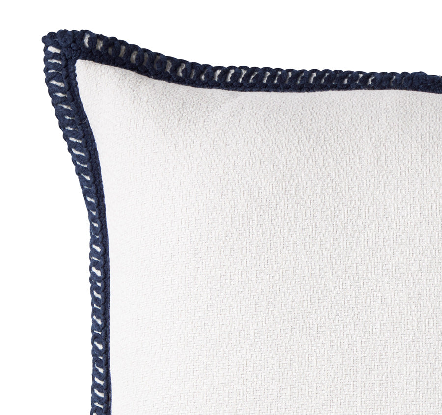 Santorini Blanc 50x50cm Filled Cushion Navy