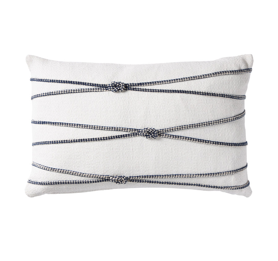 Santorini Rope 30x50cm Filled Cushion Navy 