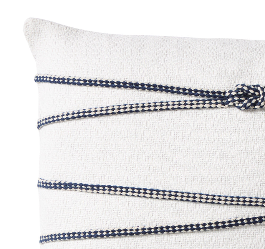 Santorini Rope 30x50cm Filled Cushion Navy 