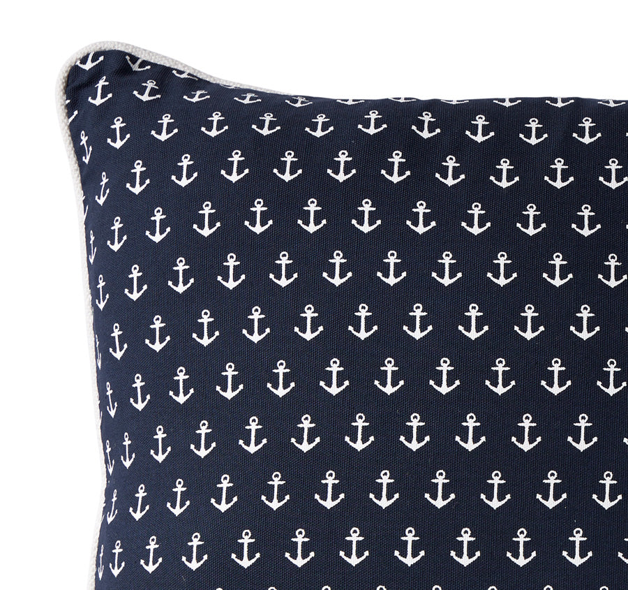 Yachting Anchor 50x50cm Filled Cushion Navy