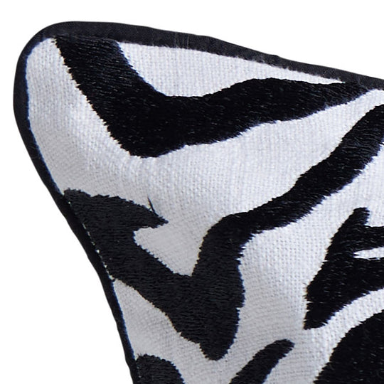 Zebra 50x50cm Filled Cushion Black