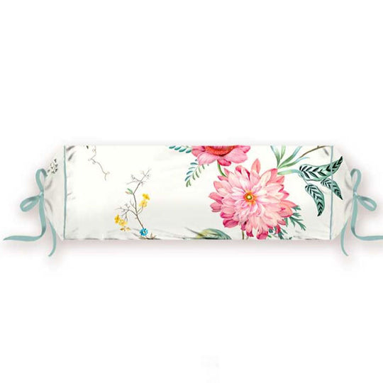Fleur Grandeur 22x70cm Filled Roll Cushion White