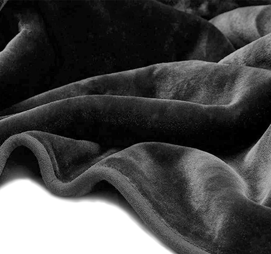Heavy Weight Acrylic Mink Blanket Charcoal