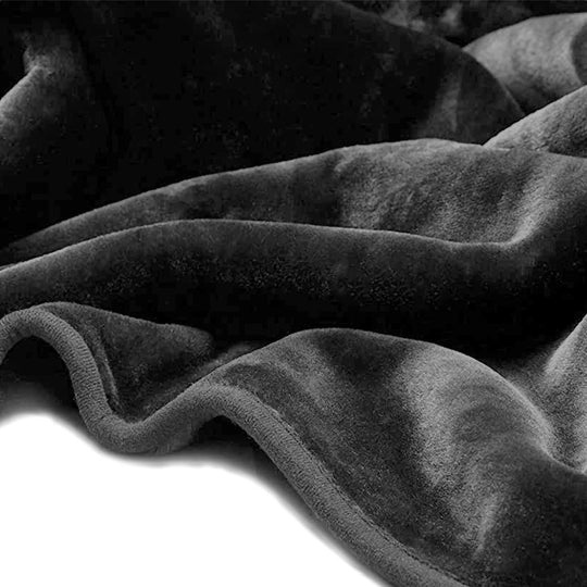 Heavy Weight Acrylic Mink Blanket Charcoal