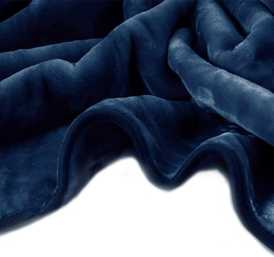 Heavy Weight Acrylic Mink Blanket Indigo