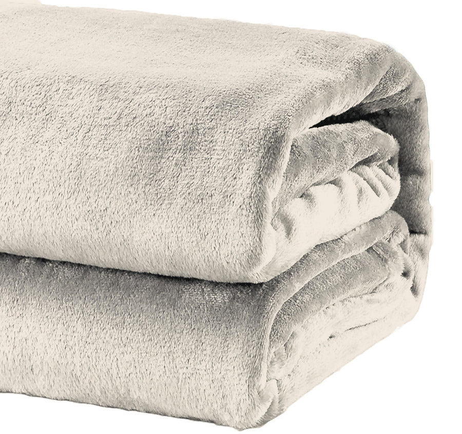 Heavy Weight Acrylic Mink Blanket Taupe
