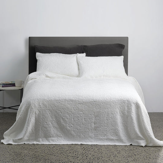 Capsule Bedspread Set Range White