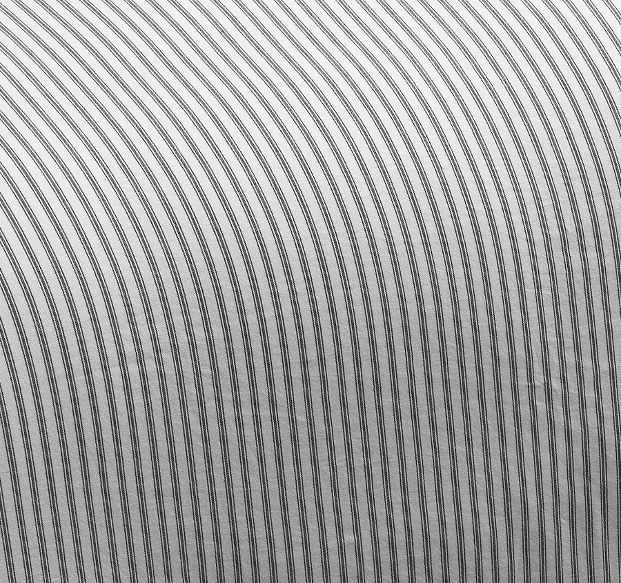 Classic Ticking Quilt Cover Set Range Black