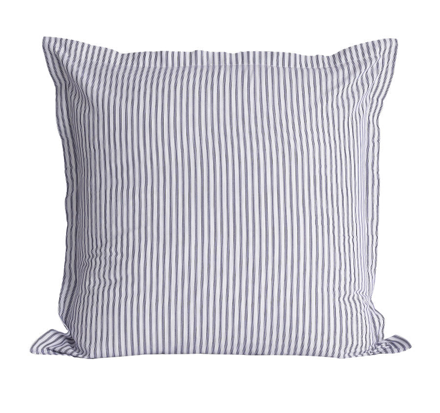 Classic Ticking European Pillowcase Navy