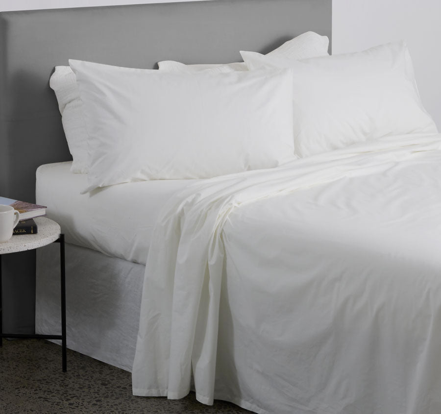 Organic Cotton Mega Sheet Set Range White