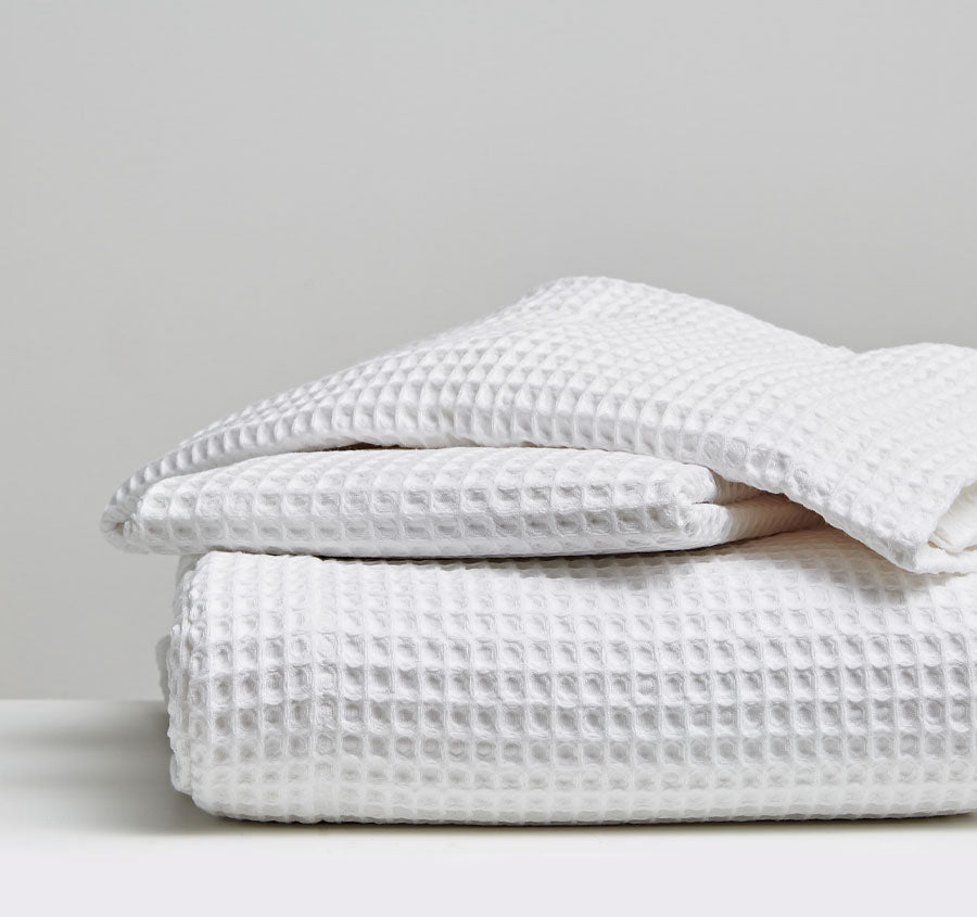 Premier Waffle Quilt Cover Set Range White