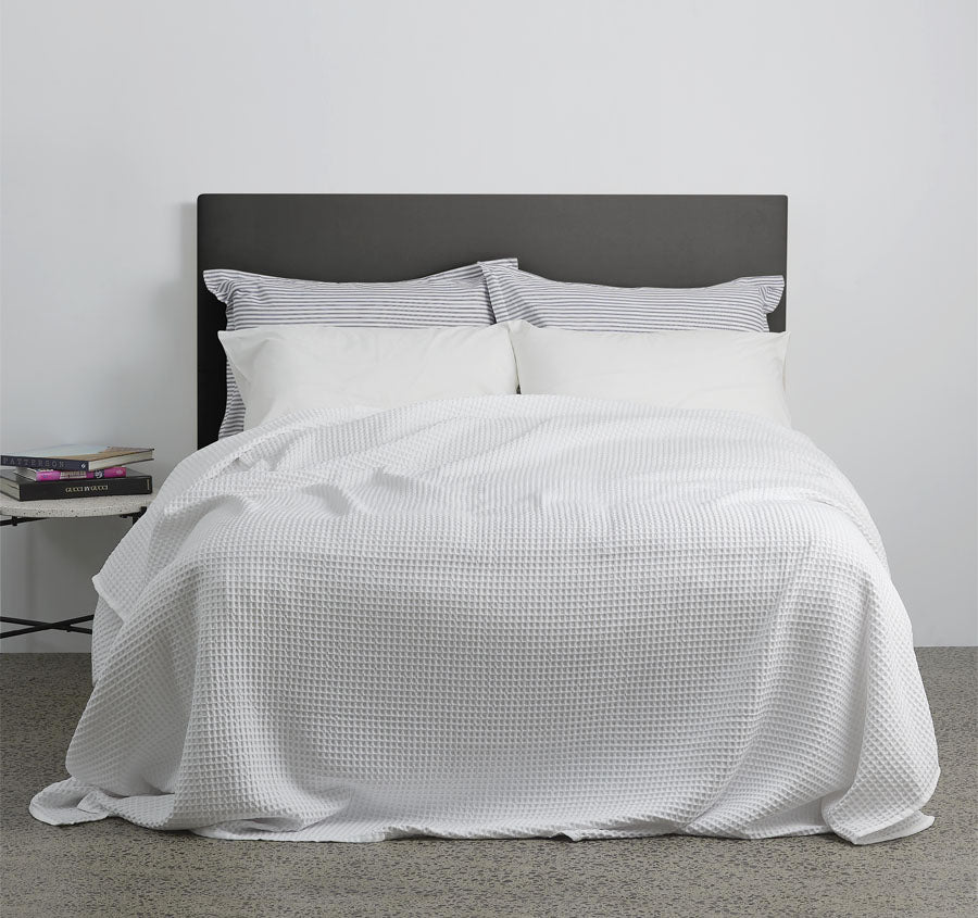 Premier Waffle Blanket Range White