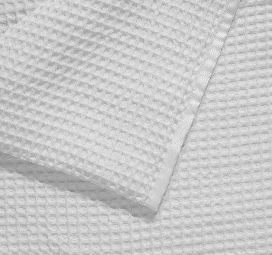 Premier Waffle Blanket Range White