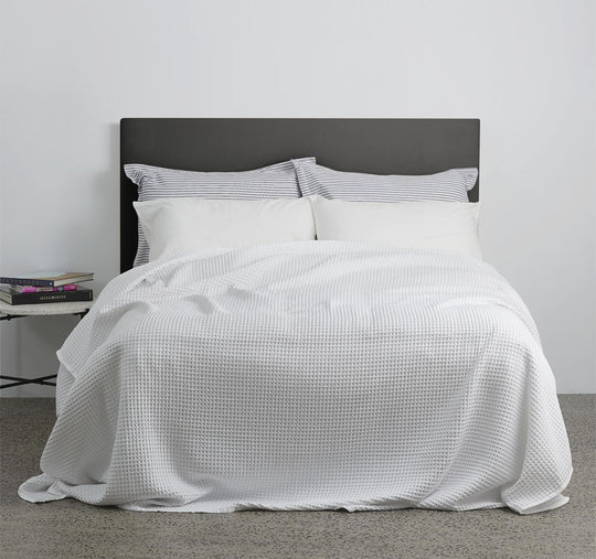 Premier Waffle Blanket Range White