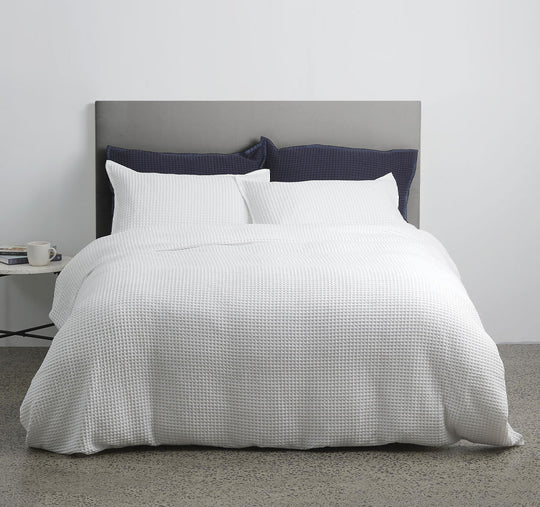 Premier Waffle Quilt Cover Set Range White