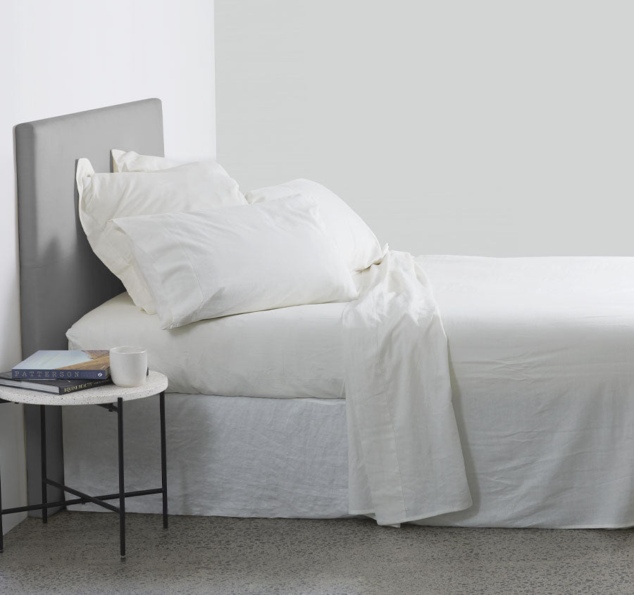 Union Hemstitch Sheet Set Range White