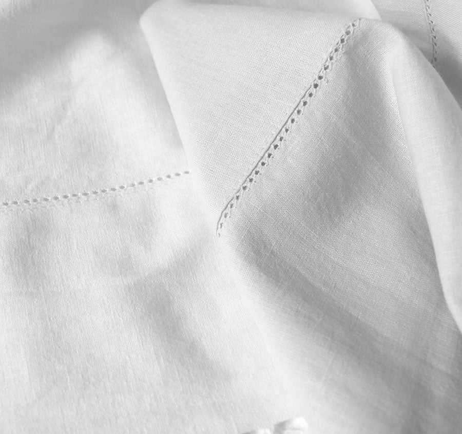 Union Hemstitch Sheet Set Range White