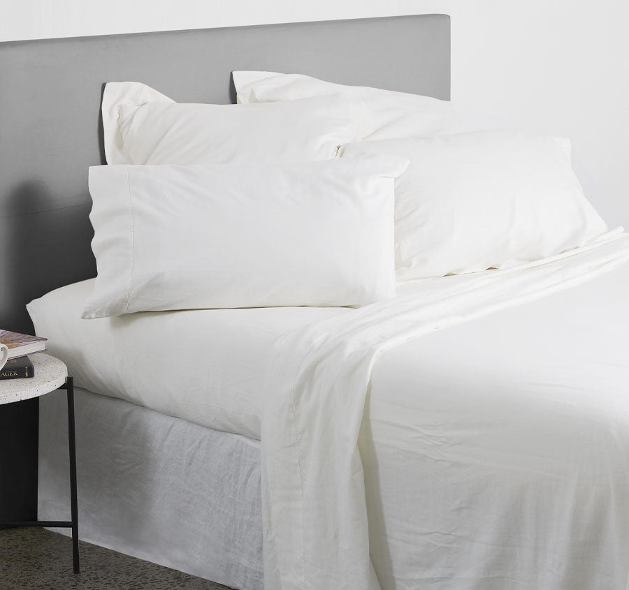 Union Hemstitch Sheet Set Range White