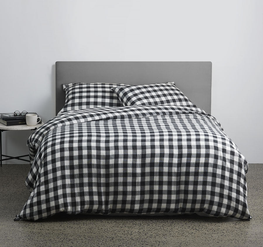Union Square Quilt Cover Set Range Black