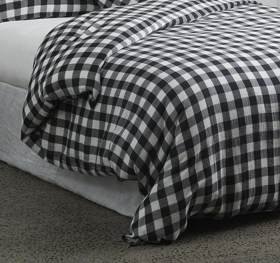Union Square Quilt Cover Set Range Black