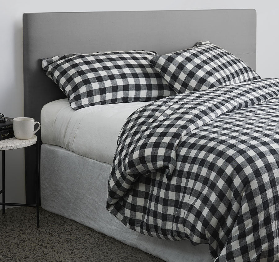 Union Square Quilt Cover Set Range Black