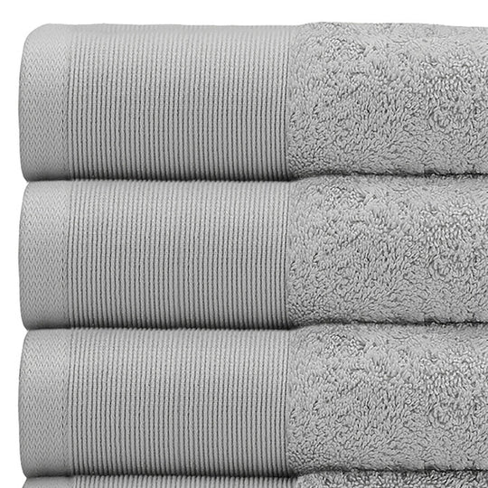 Vida Organic 630GSM Cotton Bath Towel Range Silver