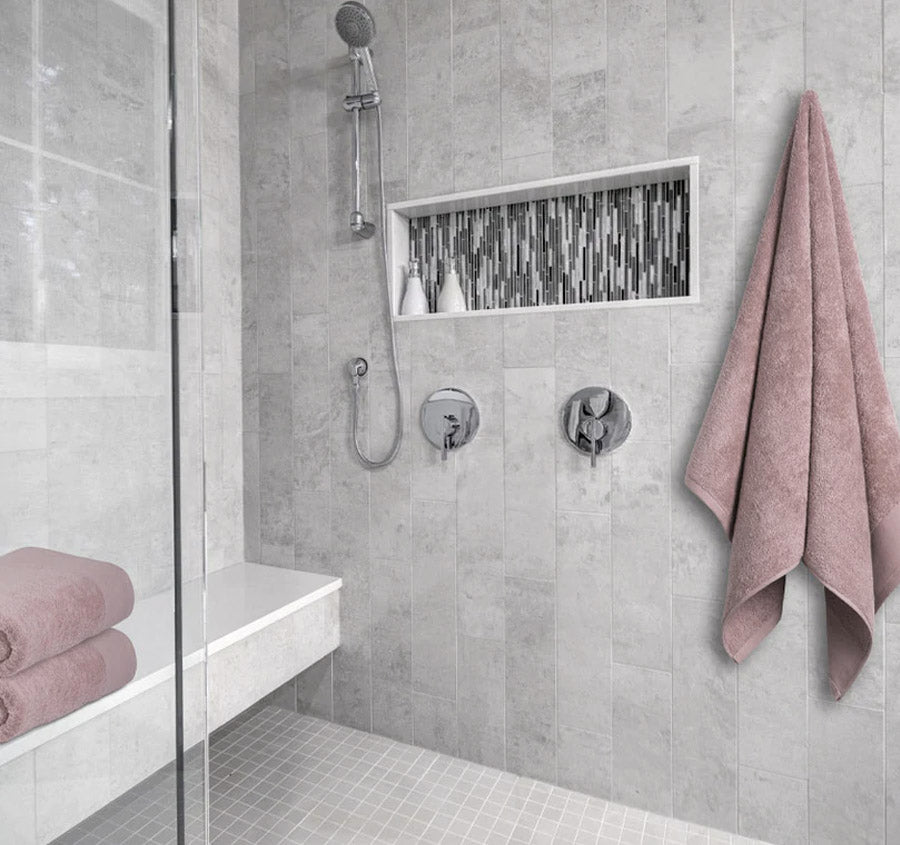 Vida Organic 630GSM Bath Towel Range Soft Pink