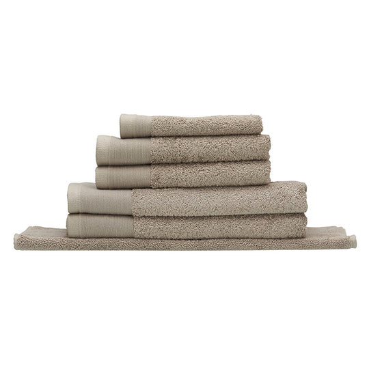 Vida Organic 630GSM Cotton Bath Towel Range Stone