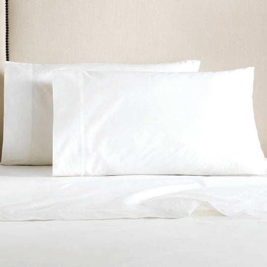 Hotel Luxury 1000THC Cotton Sateen King Pillowcase Pair Snow