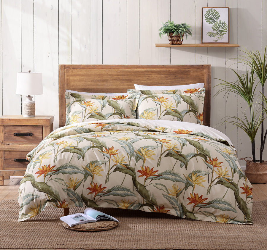Birds Of Paradise Quilt Cover Set Range Ivory