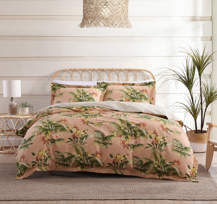 Siesta Key Quilt Cover Set Range Cantaloupe