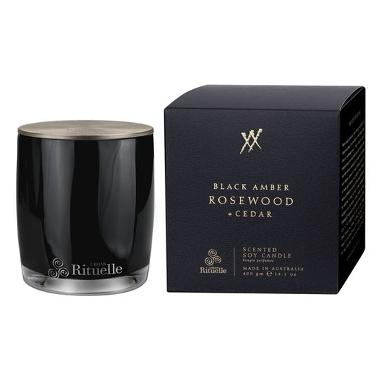 Alchemy 400g Candle Black Amber with Rosewood and Cedar