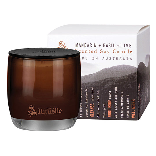 Equilibrium 140g Mini Soy Candle Mandarin with Basil and Lime