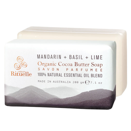 Equilibrium 200g Cocoa Butter Soap Mandarin with Basil and Lime