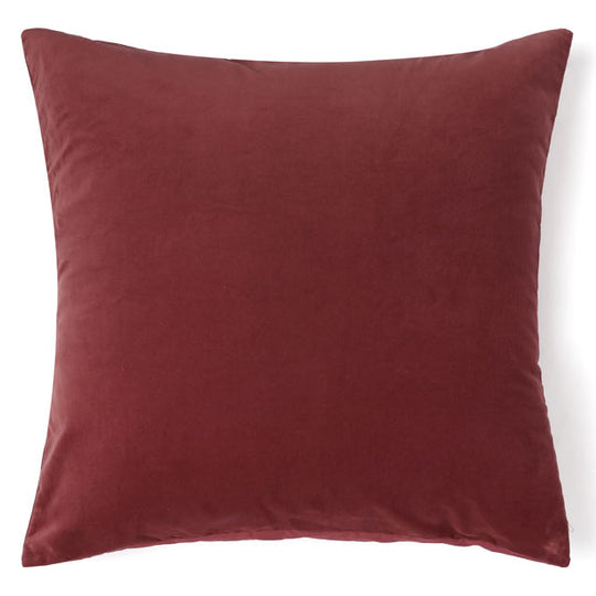 Cotton Velvet European Pillowcase Rouge