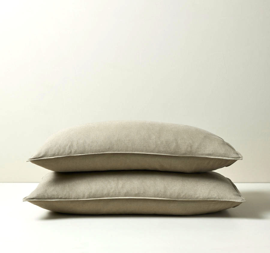 Ravello Standard Pillowcase Pair Caper