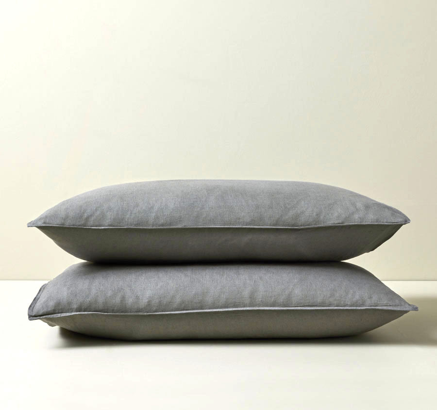 Ravello King Pillowcase Pair Charcoal