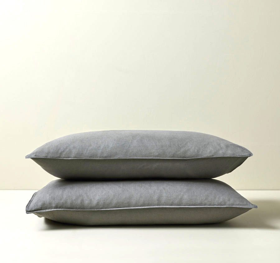 Ravello Standard Pillowcase Pair Charcoal